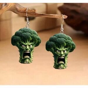 Angry Broccoli Earrings